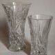 Duo de vases en cristal français vintage