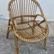 Fauteuil rotin pour enfant vintage 1960