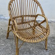 Vintage 1960s rattan armchair for children