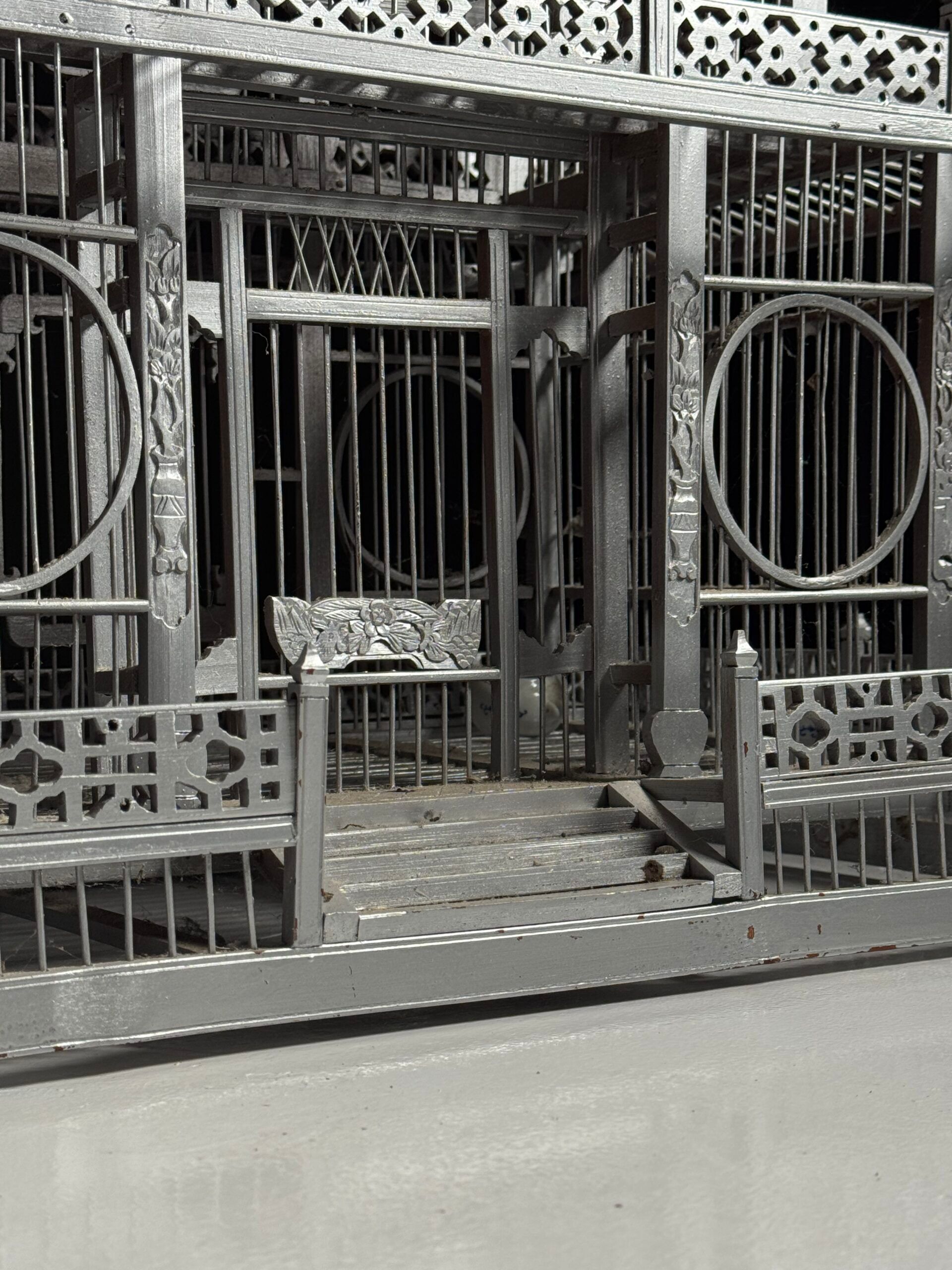Asian style birdcage wood