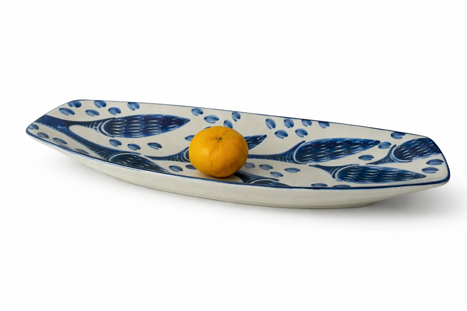 Decorative stoneware plate by Søholm designed by Einar Johansen, Denmark, 1970s.