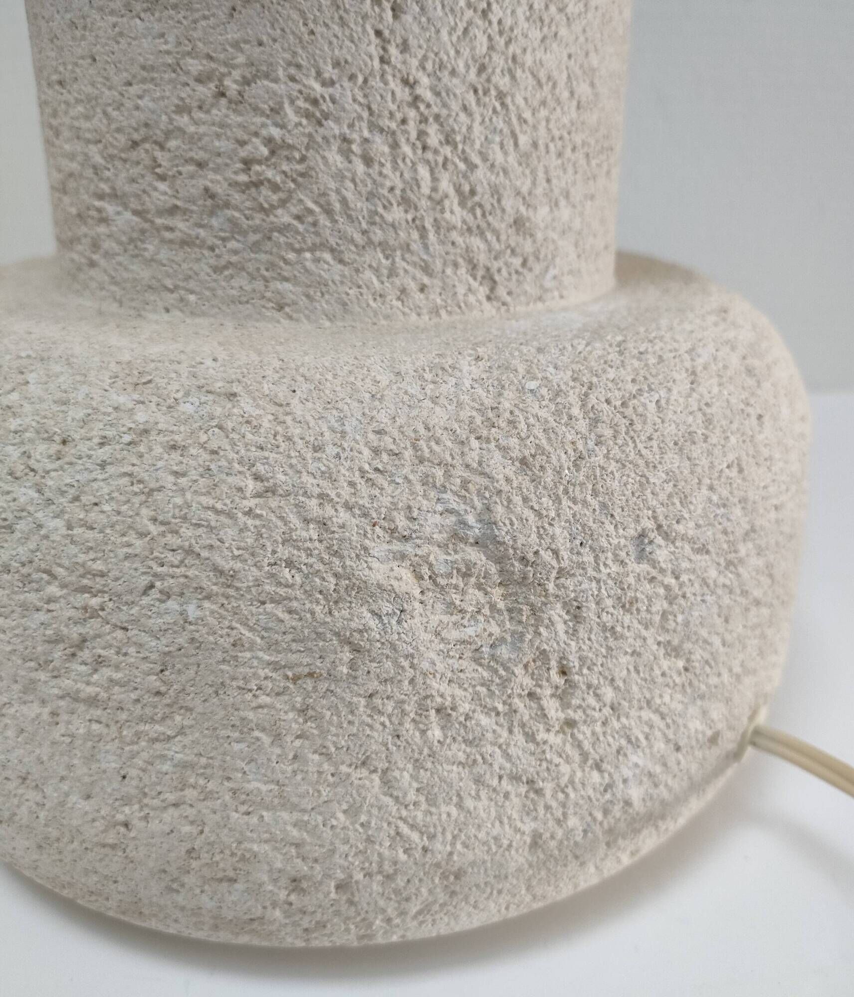 Sculptural lamp foot in natural stone design 70s