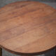 Wooden coffee table with cast iron legs