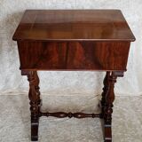 Walnut work table circa 1840.