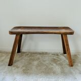 Brutalist oak bench