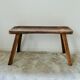 Brutalist oak bench