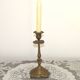 French Vintage Bronze Candlestick With Lovely Acanthus Leaf Detail 5165
