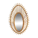 Large antique rattan mirror