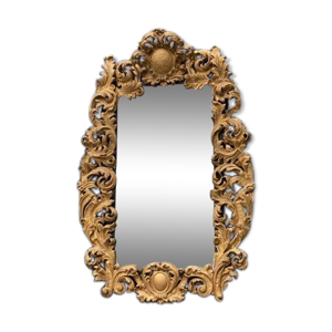 Cadre en bois sculpté - vers miroir