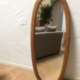 Wooden oval mirror 48x127cm