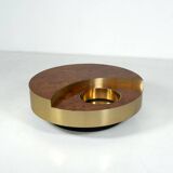 Trg" circular coffee table with bar by willy rizzo, 1970