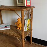 Vintage rattan shelf, console