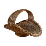 Vintage rattan fruit basket