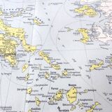 Old map Greece Crete 43x43cm from 1950