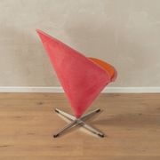 Unique Cone Chairs by Verner Panton for Gebrüder Nehl, set of 2, pink and orange