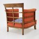 1930s art deco armchair with tabouret, czechoslovakia