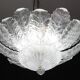 Procida, Murano Clear trasparent Vintage Glass Ceiling Light, 1970s