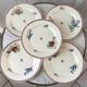lot de 5 grandes assiettes plates Villeroy & Boch La Louvière fabrication belge en Terre de Fer débu