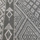 Handmade gray and white rug in natural wool