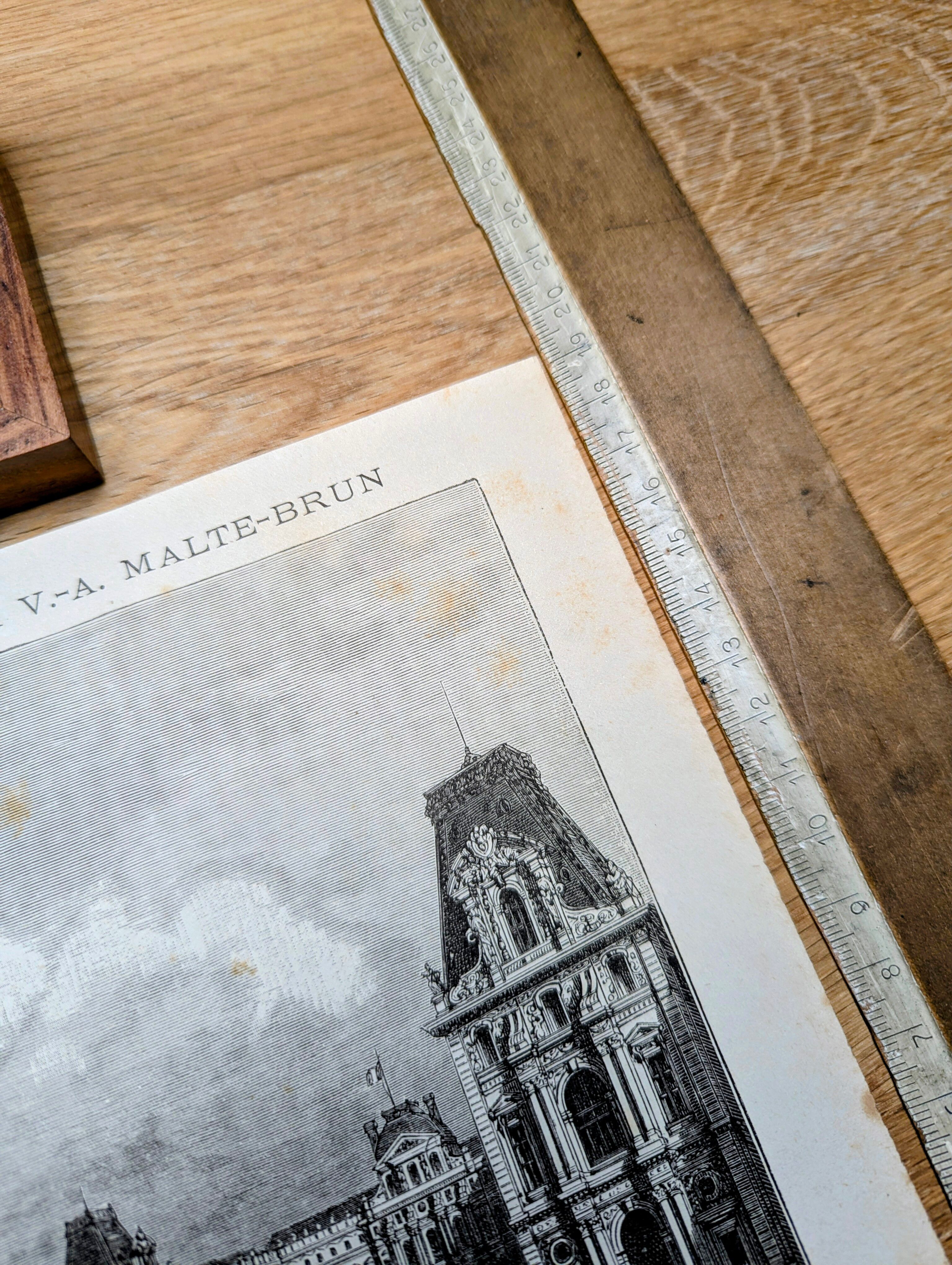 The Louvre, Paris, printed in 1883.