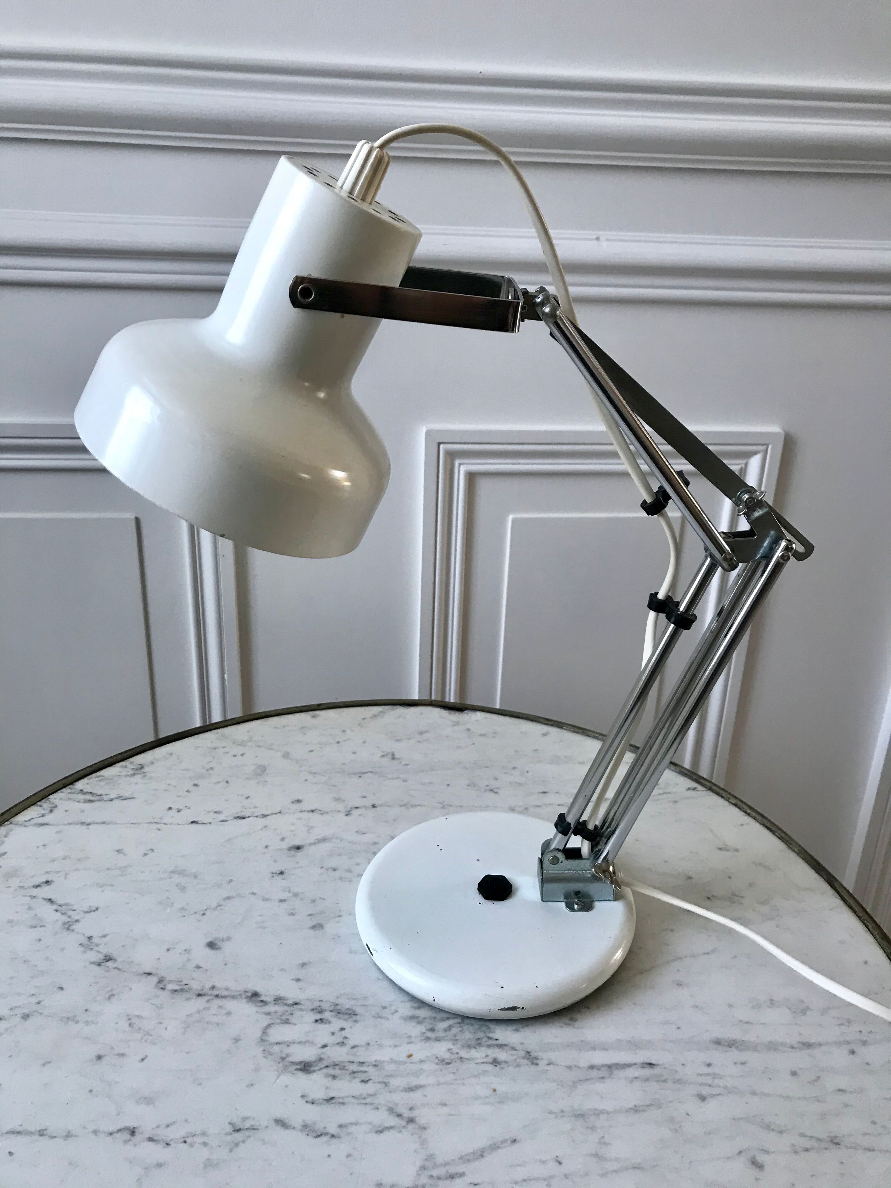 Desk lamp / articulated bedside aluminor 60s-70s