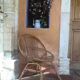 Fauteuil en rotin corbeille