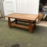 Brutalist oak coffee table, 1960s