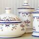 2 apothecary jars & candy box "old Rouen", circa 1960
