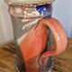 Large sculptural ceramic pitcher by a signed artist – abstract decoration