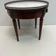 Table hot water bottle Louis XVI mahogany marble white gilded brass XIXth century