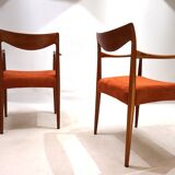 Suite de 2 chaises en teck Gustav Bahus Bambi par Rolf Rastad & Adolf Relling, 196