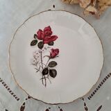 7 mismatched antique dessert plates accompanied by a pie dish