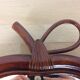 Miroir pomme en rotin vintage 33x34cm