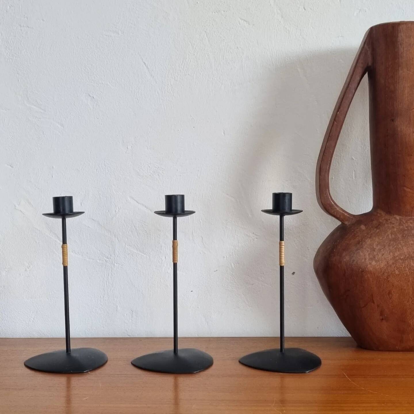 Lot of Laurids Lonborg candlesticks Denmark 1960
