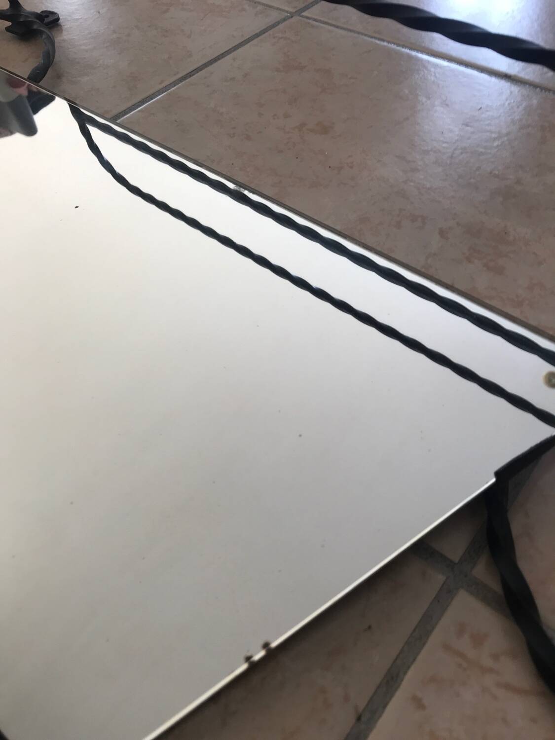 Old vintage coat rack mirror