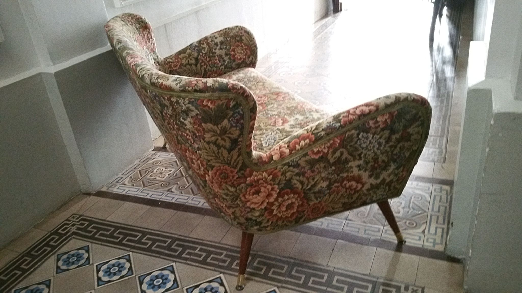 Organic couch 50s/60s design low Italian vintage