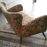 Organic couch 50s/60s design low Italian vintage