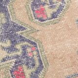 Turkish Cream Pink Oriental Vintage Rug, 121x208Cm