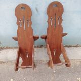 Paire de chaises d'appoint "campagne"