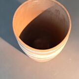 Painted terracotta scroll vase, La Borne circa 1960 by Anne-Marie Sybsema de Bay.