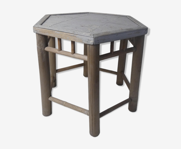 Table d'appoint en bambou rotin