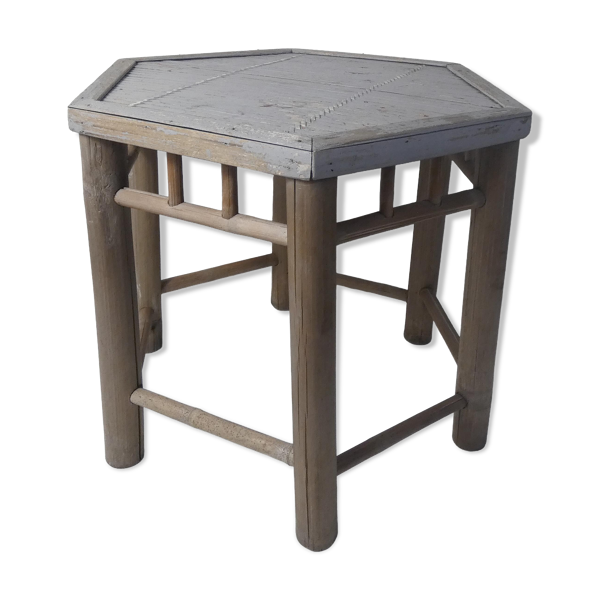 Table d'appoint en bambou rotin