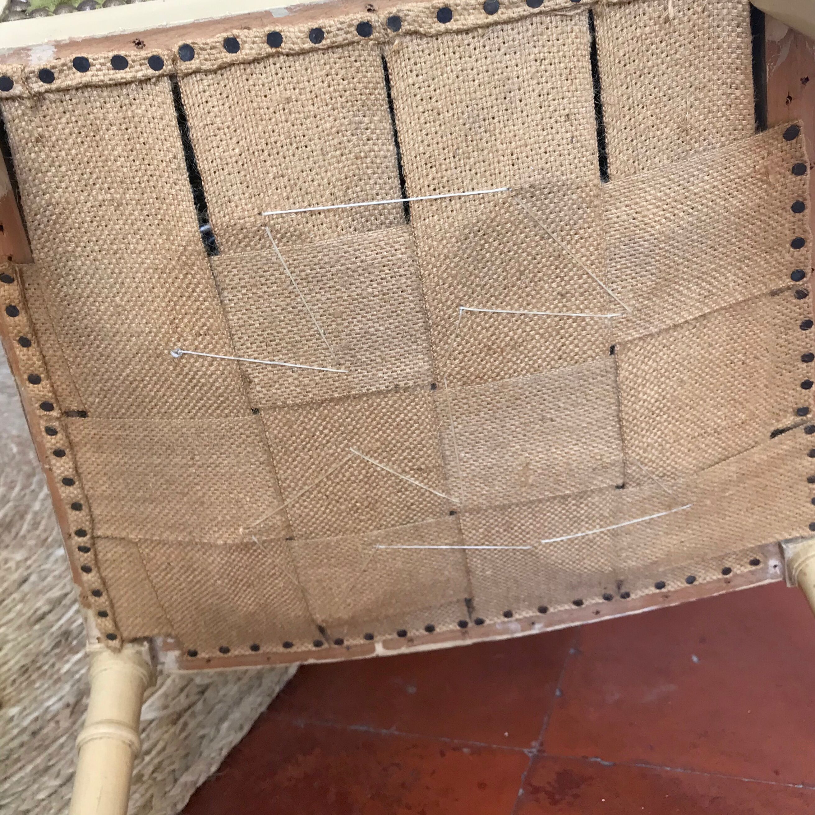 Louis XVI bench and chairs