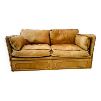 Canapé cuir vintage roche bobois années 80