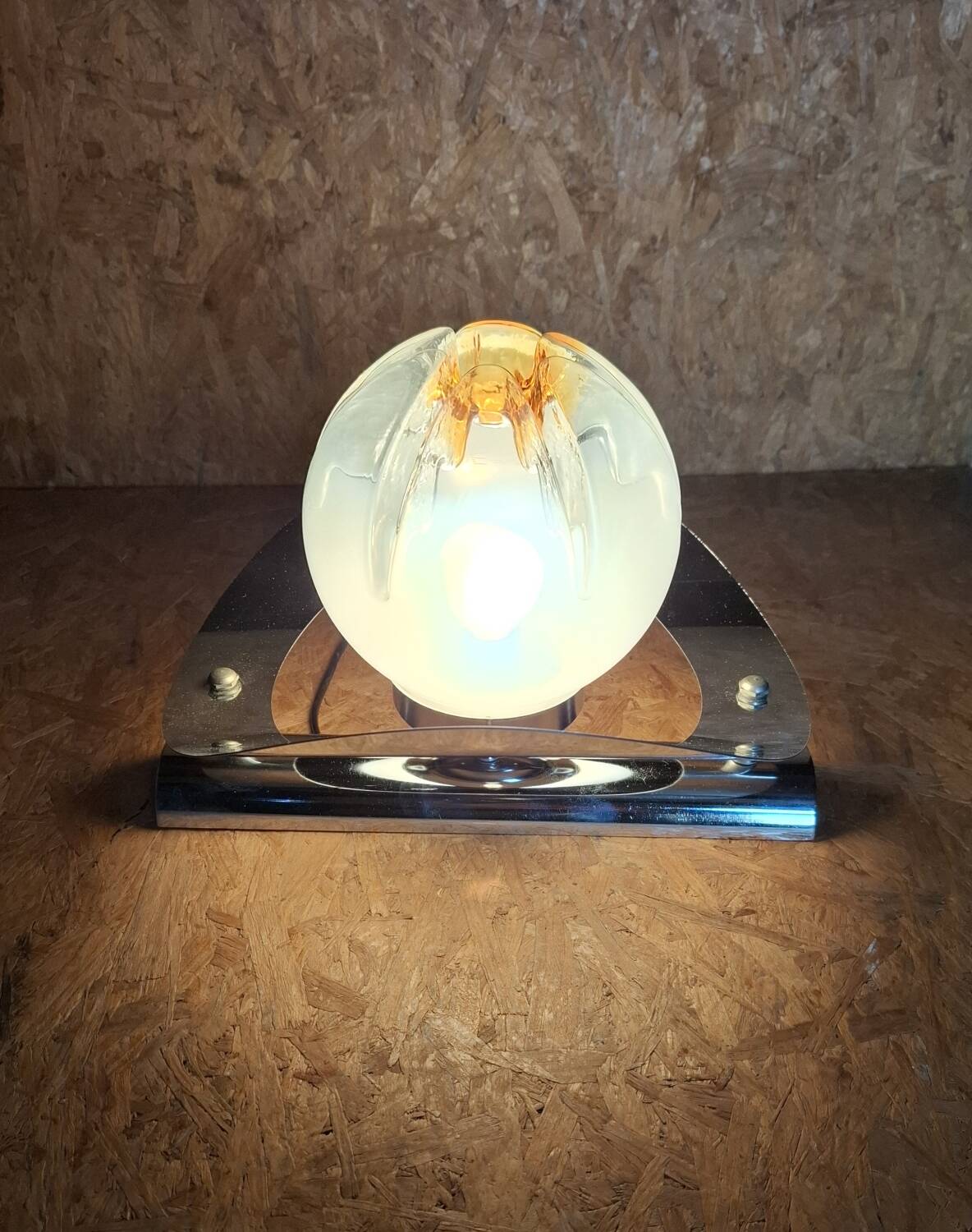 Mazzega designer wall lamp, Murano glass