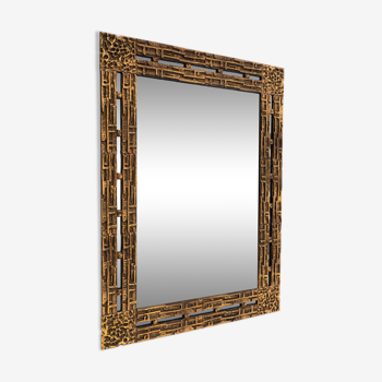 Mid Century Modern Italian Brass Mirror  62x84cm