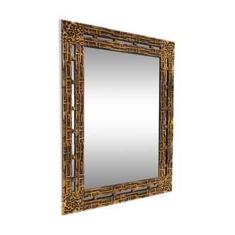 Mid Century Modern Italian Brass Mirror  62x84cm