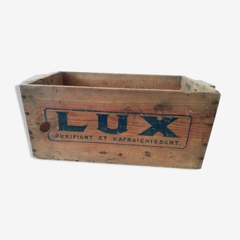 Former LUX wooden advertising box
