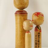 Set of 3 large japanese kokeshi