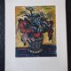 Isis Kischka (1908-1973) - Colour lithograph - Bouquet of flowers